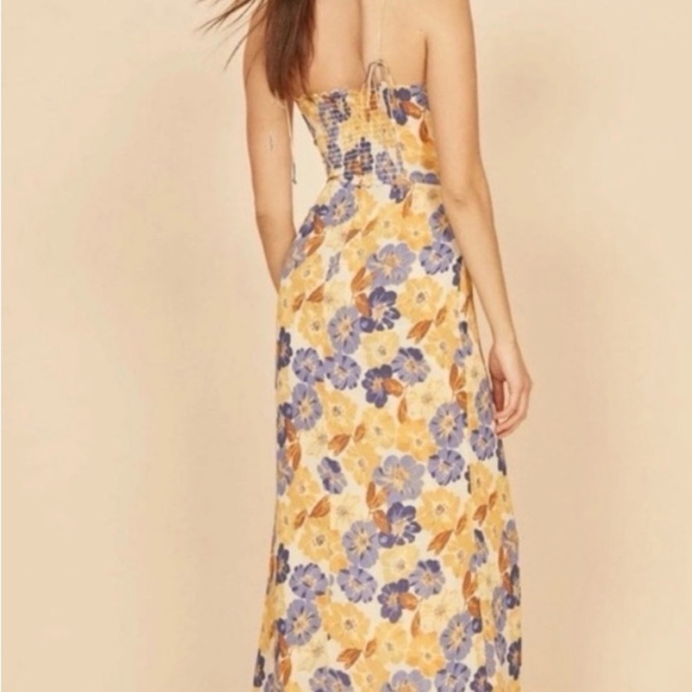 Reformation Yellow Floral Midi Dress - Picture 2 of 4